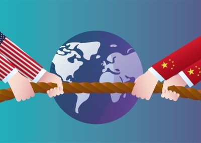 The United States and China compete in Tug-of-War 